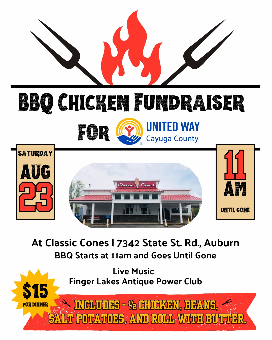 Chicken BBQ Fundraiser at Classic Cones